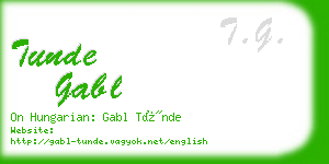 tunde gabl business card